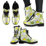 Durian Pattern Background Leather Boots