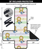 Cute hand drawn mermaid Recliner Cover Protector