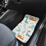 Cute Funny Kids Dinosaurs Pattern Front And Back Car Mats