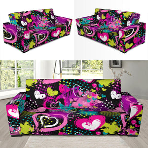 Heart Dot Wave Star Creative Design Pattern Sofa Slipcover