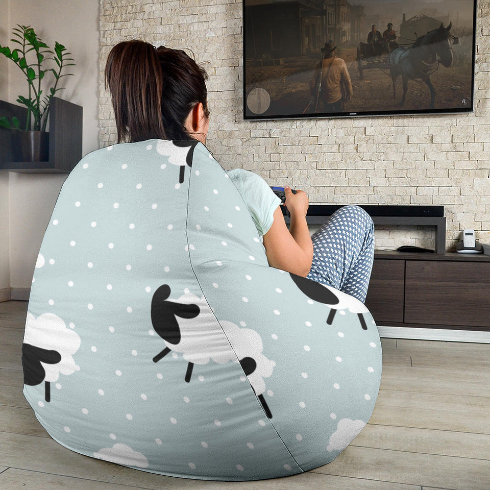Sheep Polka Dot Cloud Pattern Bean Bag Cover