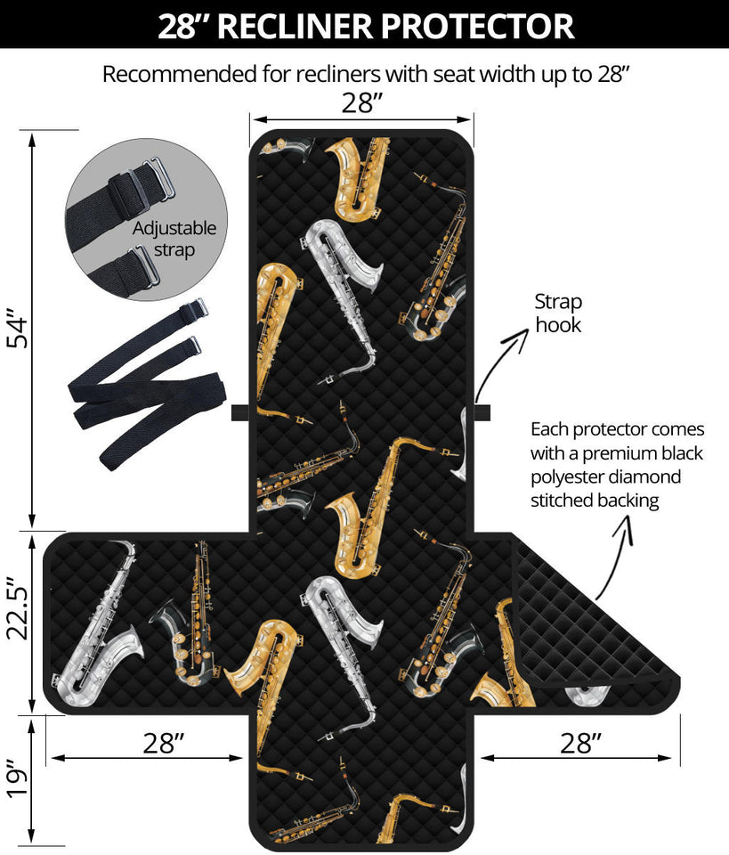 saxophone design pattern Recliner Cover Protector