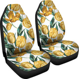 Yellow Tulips Pattern  Universal Fit Car Seat Covers
