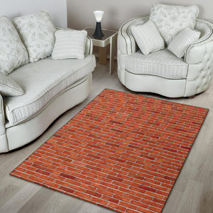 Brick Printed Pattern Print Design 03 Area Rug