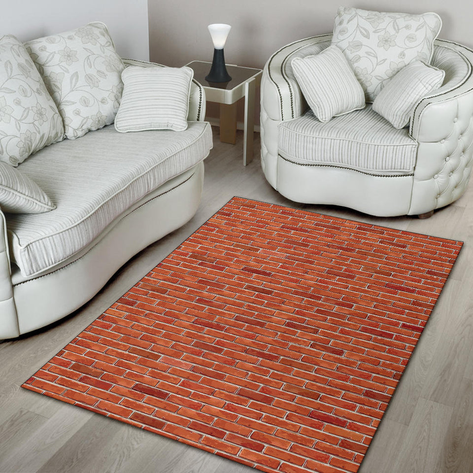 Brick Printed Pattern Print Design 03 Area Rug