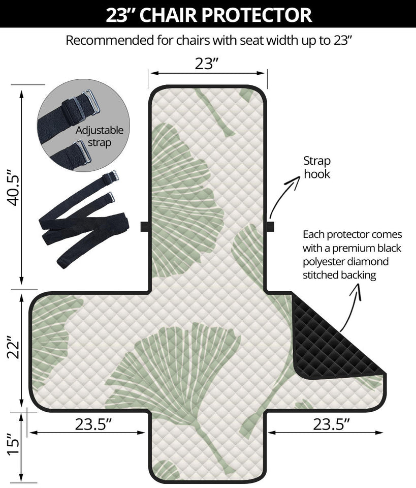 Ginkgo leaves pattern Chair Cover Protector