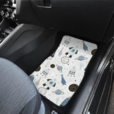 Hand Drawn Space Elements Space Rocket Star Planet Space Probe Front And Back Car Mats