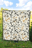 Anchors Rudders Pattern Premium Quilt