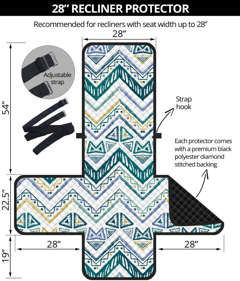 zigzag  chevron paint design pattern Recliner Cover Protector