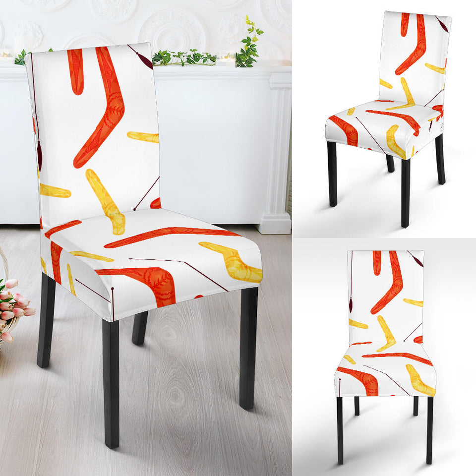 Waterclor Boomerang Australian Aboriginal Ornament Dining Chair Slipcover