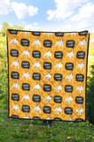 Bull Terrier Pattern Print Design 03 Premium Quilt