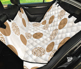 Gold Texture Mushroom Pattern Dog Car Seat Covers
