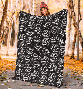 Dice Pattern Print Design 01 Premium Blanket