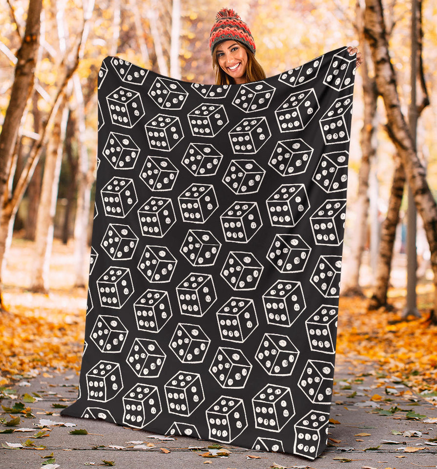Dice Pattern Print Design 01 Premium Blanket