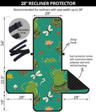 Cute frog dragonfly design pattern Recliner Cover Protector