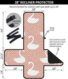 Swan flower light pink background Recliner Cover Protector