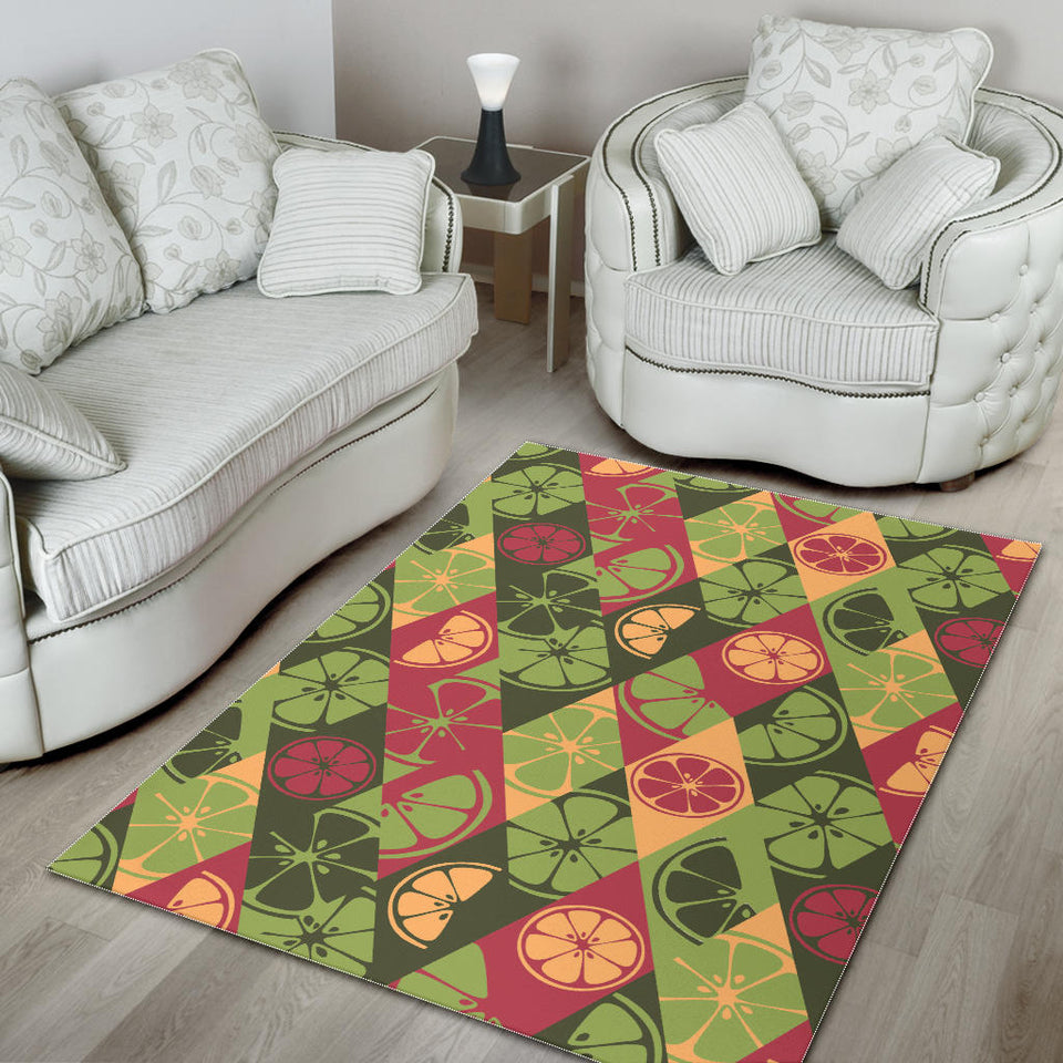 Cool Geometric Lime Pattern Area Rug
