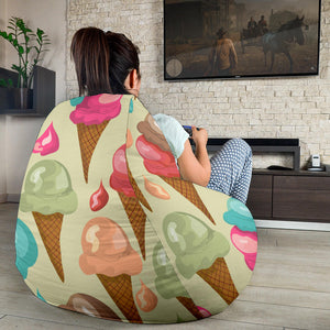 Colorful Ice Cream Pattern Bean Bag Cover