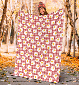 Fried Eggs Pattern Print Design 03 Premium Blanket