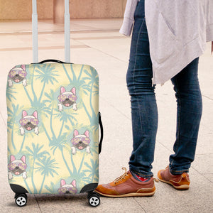 French Bulldog Hawaii Blackground Luggage Covers