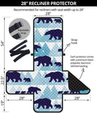polar bear winter snow pattern Recliner Cover Protector