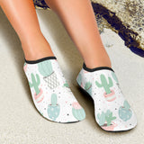 Pastel Colorcactus Pattern Copy Aqua Shoes