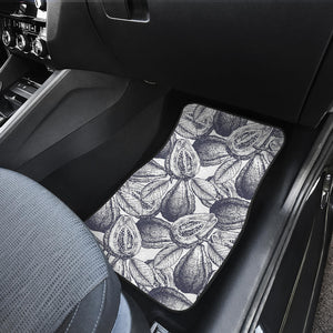 Guava Tropical Hand Drawn Pattern Front Car Mats