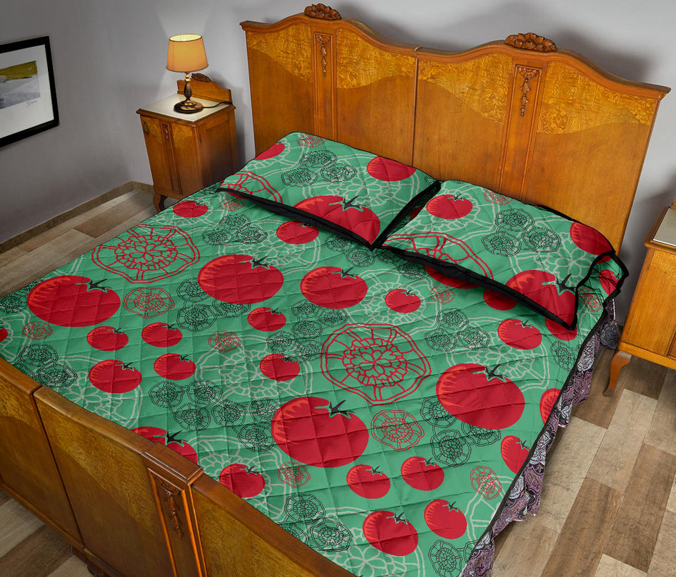 Tomato design pattern Quilt Bed Set