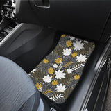 Beautiful Gold Autumn Maple Leaf Pattern Front Car Mats