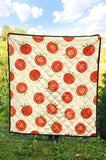 Tomato Dot Background Premium Quilt