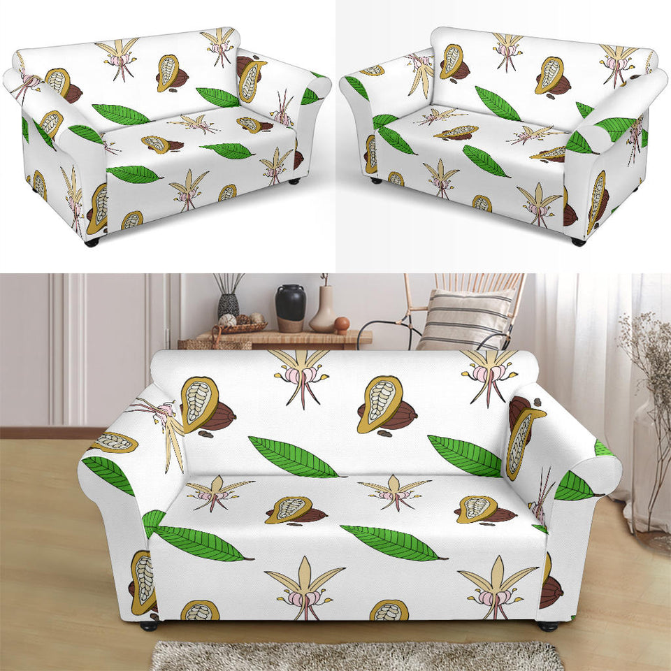 Color Hand Drawn Cocoa Pattern Loveseat Couch Slipcover