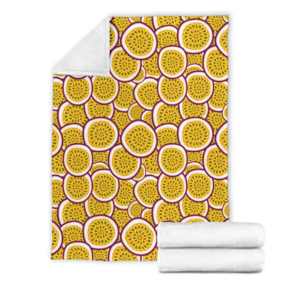 Passion Fruits Slice Pattern Premium Blanket