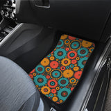 Gear Pattern Print Design 01 Front and Back Car Mats