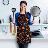 Halloween Pattern Pumpkin Background Adjustable Apron