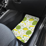 Durian Pattern Background Front And Back Car Mats