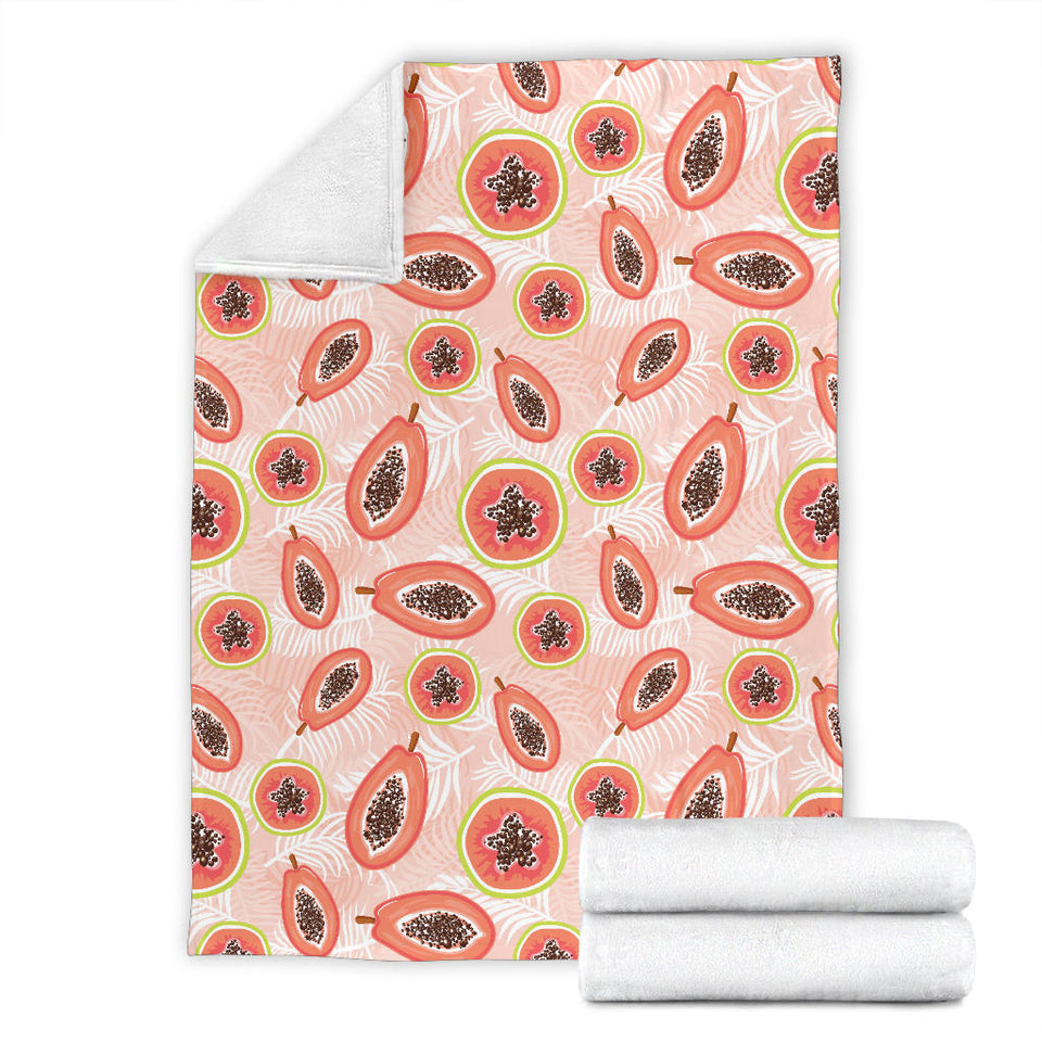 Papaya Leaves Pattern Premium Blanket
