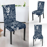 Coral Reef Pattern Print Design 05 Dining Chair Slipcover