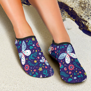 Colorful Butterfly Flower Pattern.Eps Aqua Shoes