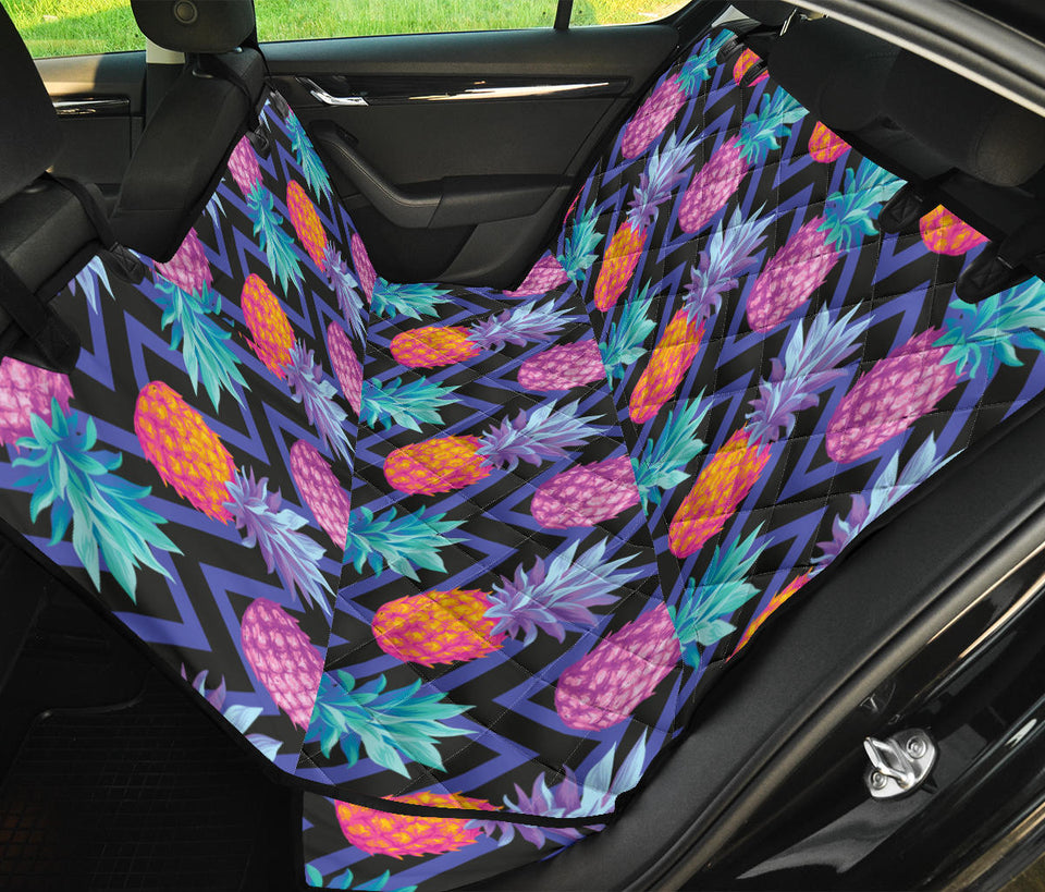 Pineapples Pattern Zigzag Background Dog Car Seat Covers
