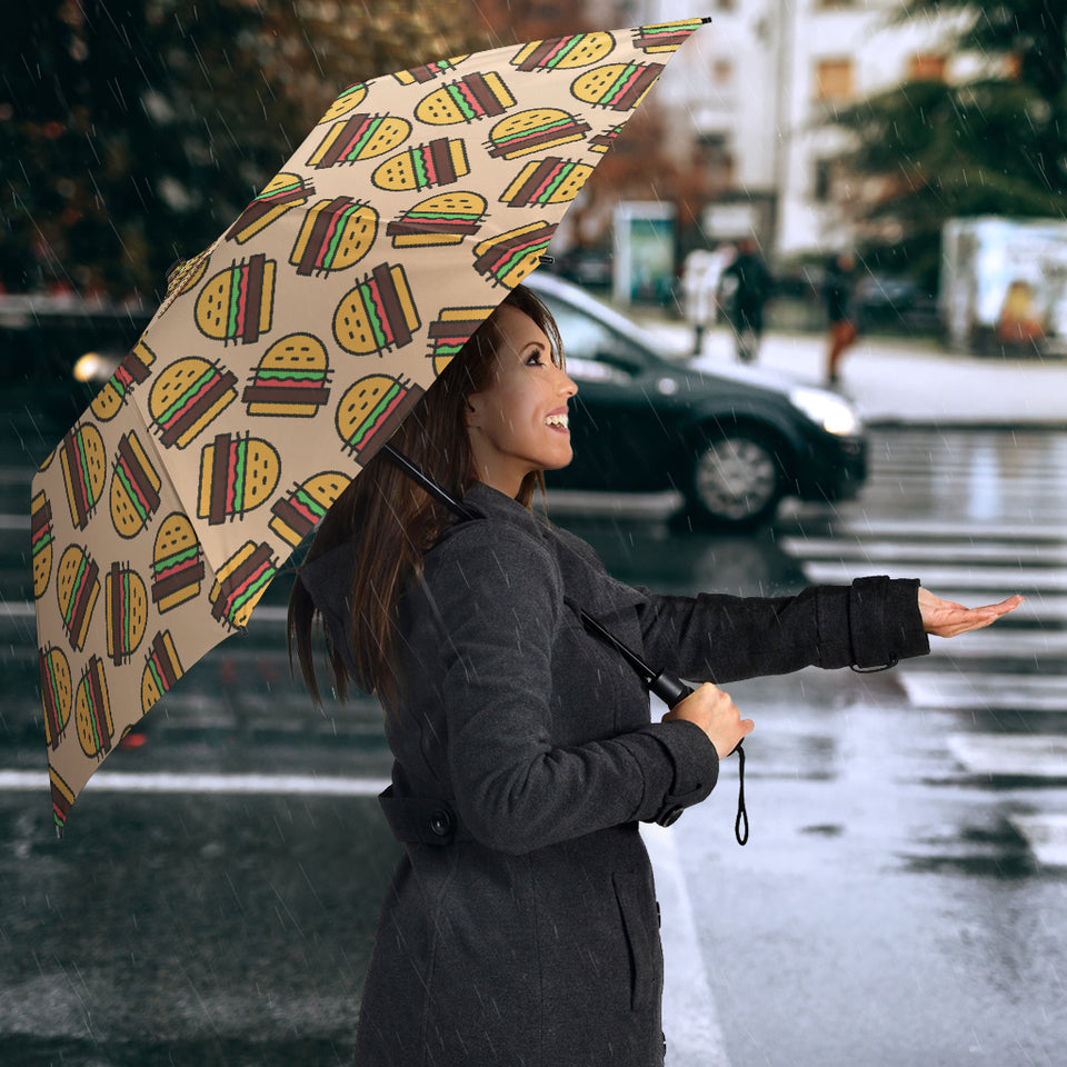 Hamburger Pattern Print Design 01 Umbrella