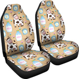 Cow Bottle Of Milk Pattern Universal Fit Car Seat Covers