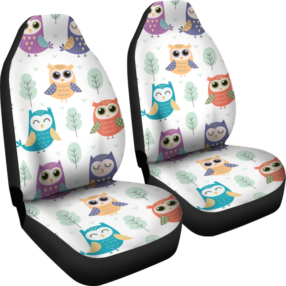Cute Owl Pattern Universal Fit Car Seat Covers