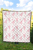 Hand Drawn Ice Cream Pattern Premium Quilt