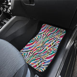 Colorful Zebra Skin Pattern Front Car Mats