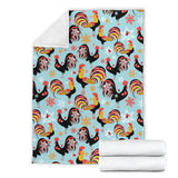 Rooster Chicken Cock Snowfalke Premium Blanket