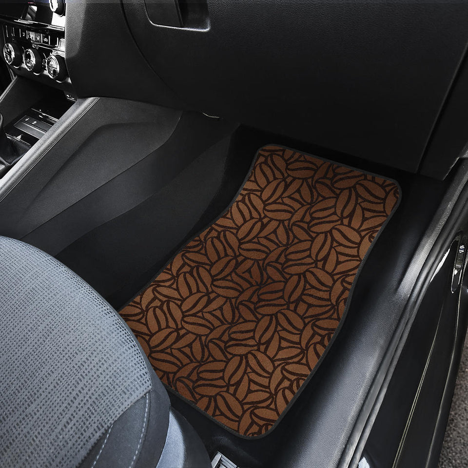 Coffee Bean Pattern Front Car Mats