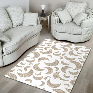 Cool Gold Moon Abstract Pattern Area Rug