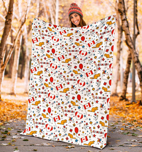 Canada Pattern Print Design 03 Premium Blanket