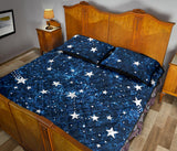 Night sky star pattern Quilt Bed Set