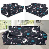 Unicorn Rainbows Moon Clound Star Pattern Sofa Slipcover